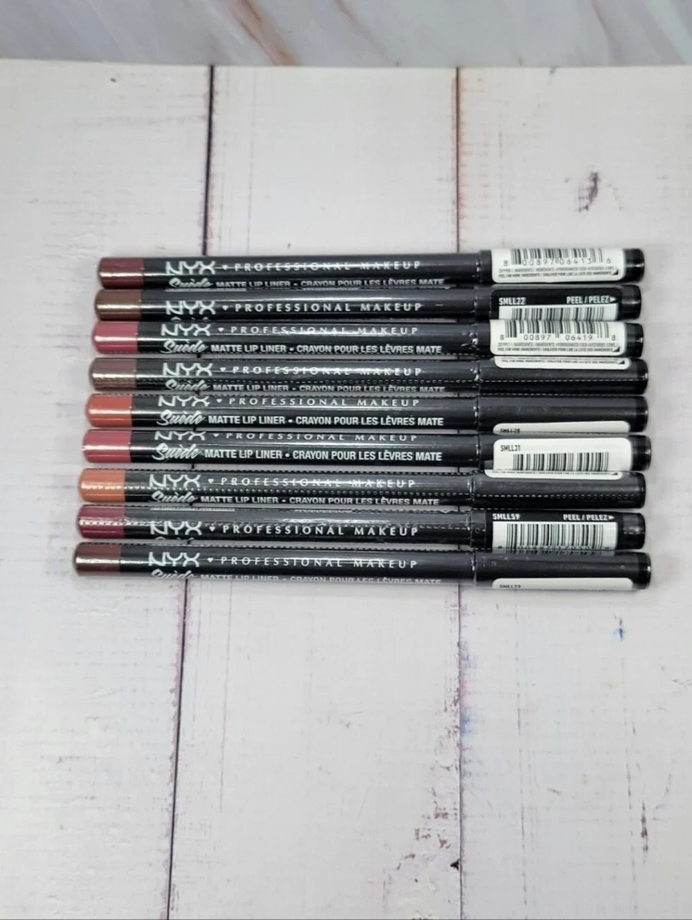 9 Piece NYX Suede Matte Lip Liner Bundle NEW!